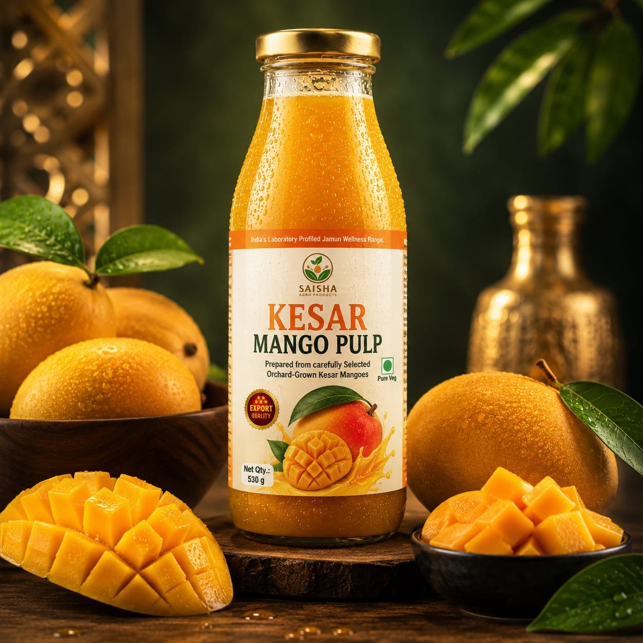 Kesar Mango Pulp bottle